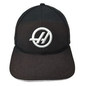 Haas Snapback Hat Black One Size Adjustable Embroidered 6 Panel Graffiti